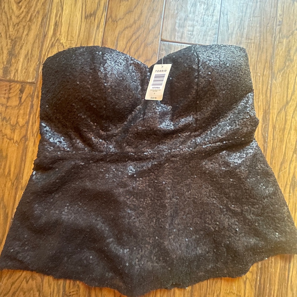 NWT Torrid sequin tube/corset top